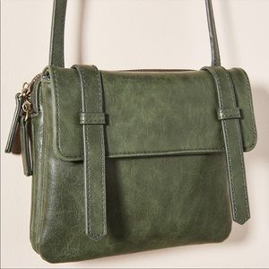 Anthropologie Louisa Crossbody Bag Hunter Green